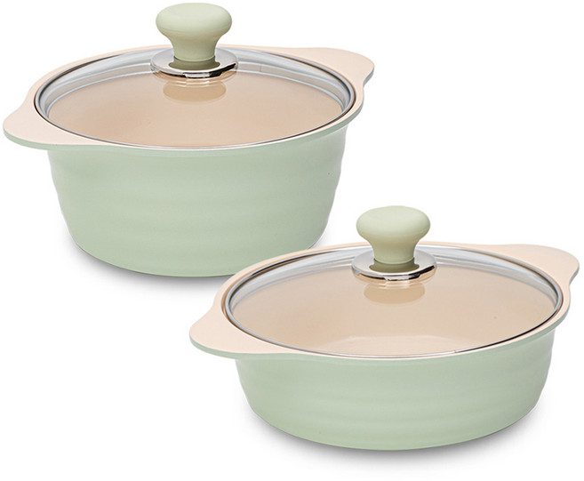 드림셰프 OSLO 인덕션 허브 냄비세트 2종, 혼합색상, 양수냄비 20cm + 전골냄비 22cm, 1개