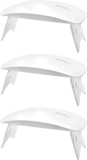 달모아 썬 UV LED 미니 젤네일 램프, 화이트, 3개