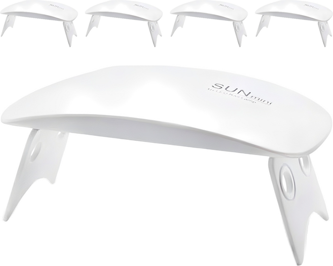 달모아 썬 UV LED 미니 젤네일 램프, 화이트, 5개