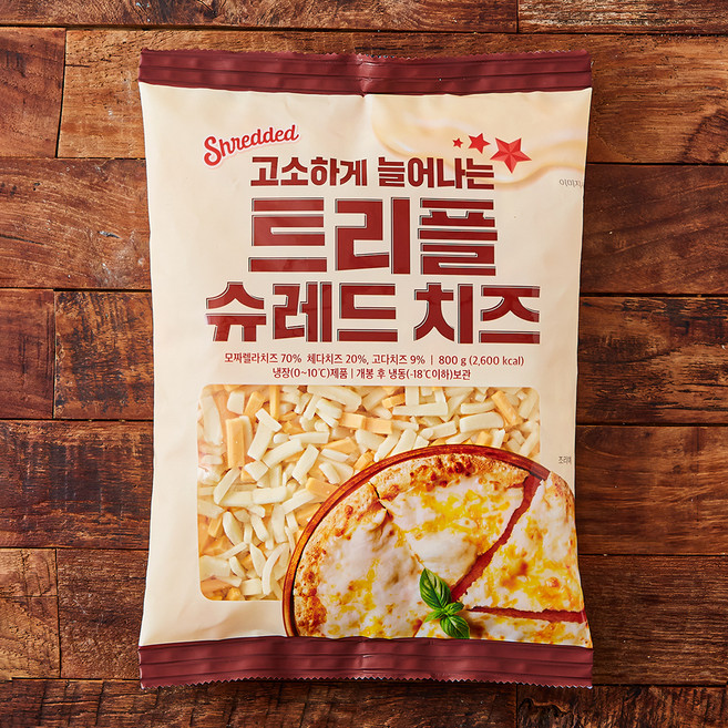 고소하게 늘어나는 트리플 슈레드 치즈, 800g, 1개입, 1개