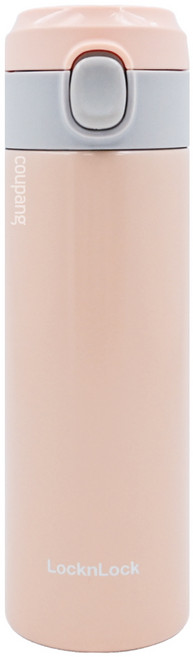 LocknLock 樂扣樂扣 Daily Pop系列彈蓋式保溫瓶, 蜜桃粉色, 350ml, 1個