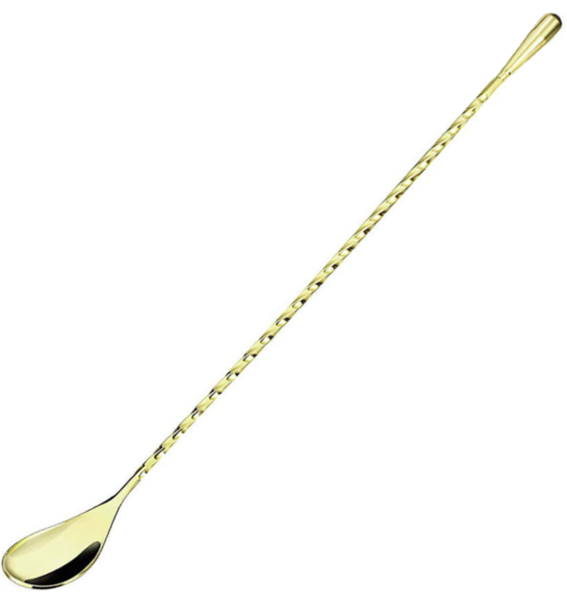 착한살림 칵테일 스텐 바 롱스푼 30cm, 골드, 1개