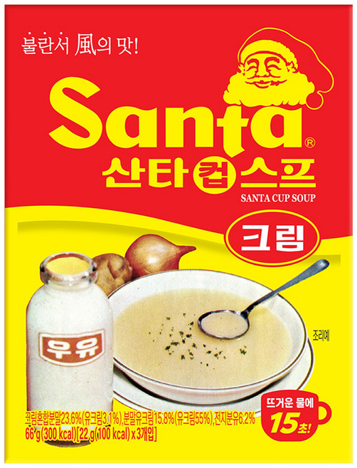 오뚜기 산타 컵스프 크림 3p, 66g, 1개
