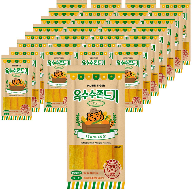디에이치푸드 쫄쫀이 옥수수 쫀드기, 88g, 48개