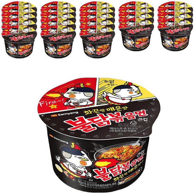 불닭볶음면 큰컵 105g, 24개