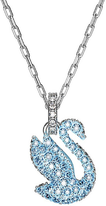 스와로브스키 여성용 Swan 로듐 목걸이 XXS 선물 패키지 5680422