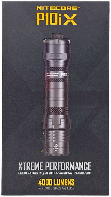 NITECORE 奈特科爾 P10iX 強光手電筒 4000流明 一鍵爆閃戰術 防水 21700 USB-C, 1個, 黑色