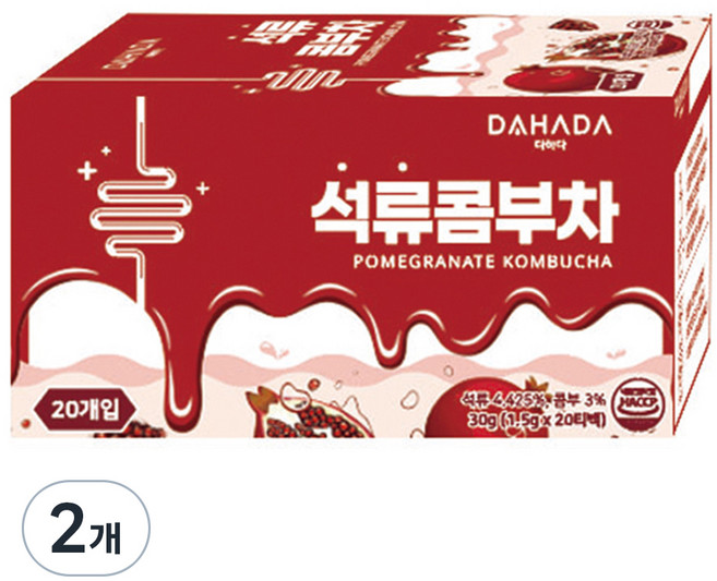 다하다 석류콤부차, 20개입, 2개