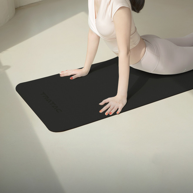 트라택 TPE 리버서블 요가매트, 미드블랙, 1개