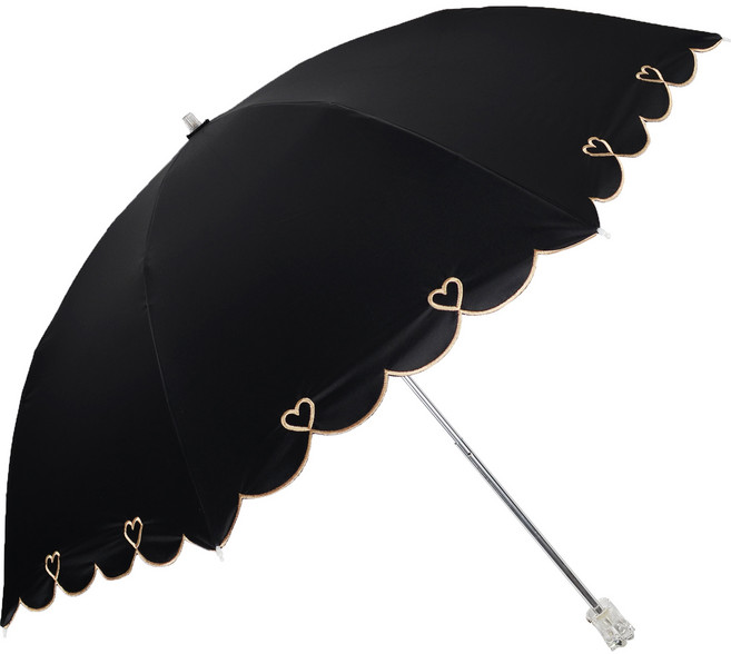 크로커다일 심플 하트 자수 암막 우양산 + 커버 자외선 차단 UV 차단