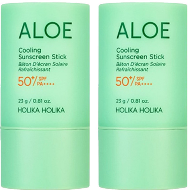 홀리카홀리카 알로에 쿨링 선스틱 SPF50+ PA++++, 23g, 2개