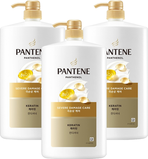 PANTENE 潘婷 極度受損修護潤髮乳 果香花香, 1.8L, 3個