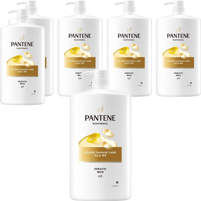 팬틴 극손상케어 샴푸 프루티 플로럴, 1.8L, 6개