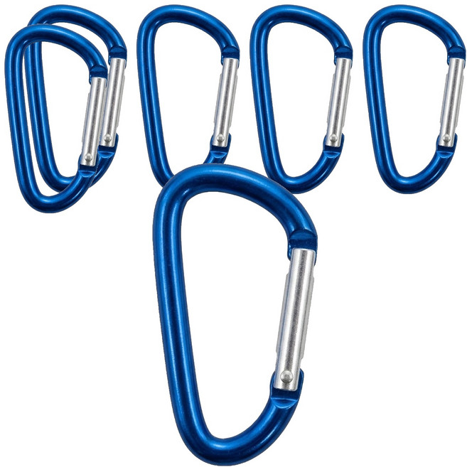 CAMPING ACE 野樂 鋁合金D型扣環 ARC-1560-13, 天青藍, 6個