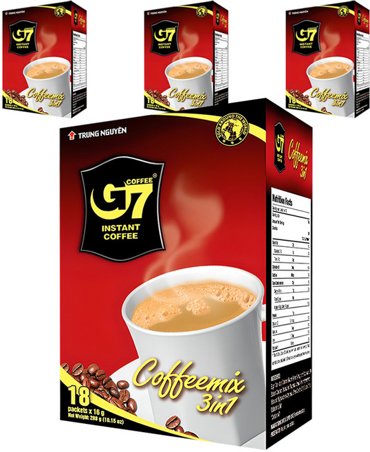 G7 3 in 1 커피믹스, 16g, 18개입, 4개