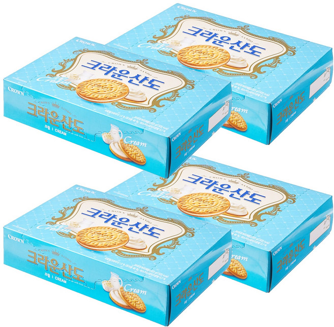 크라운산도 크림, 323g, 4개