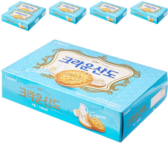 크라운산도 크림, 323g, 6개