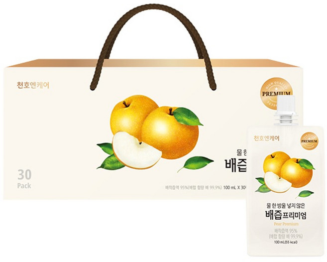천호엔케어 물 한 방울 넣지 않은 배즙 프리미엄 30p, 3L, 1세트