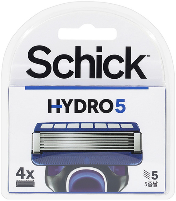 쉬크 하이드로 5중 면도날, 4개입, 1개