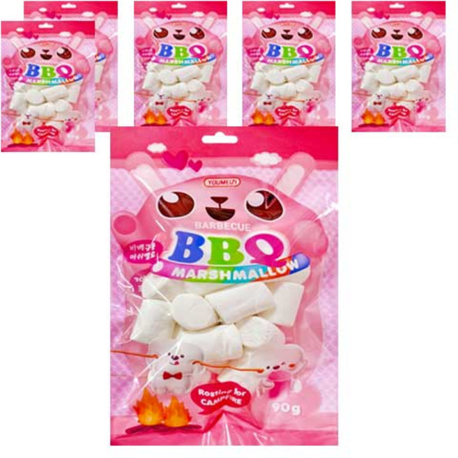 BBQ 바베큐용 머쉬멜로, 90g, 6개