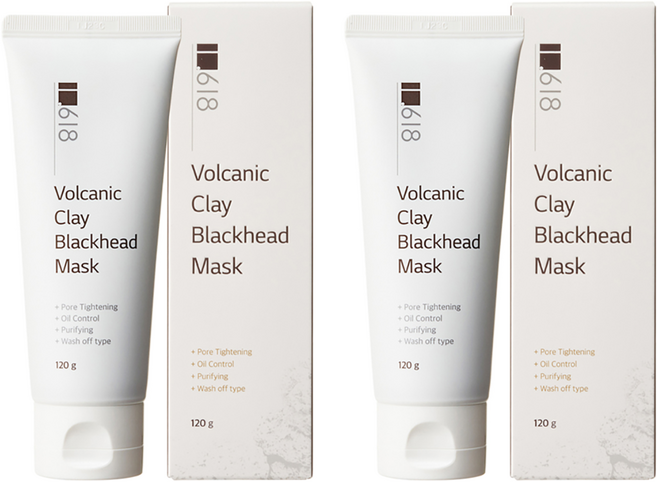 1618 화산송이 클레이 블랙헤드 마스크 120g, 1개입, 2개