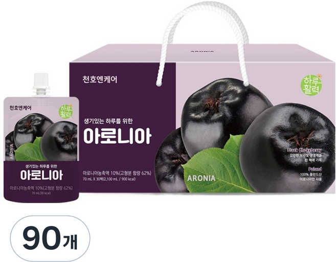 천호엔케어 생기있는 하루를 위한 아로니아즙, 70ml, 90개