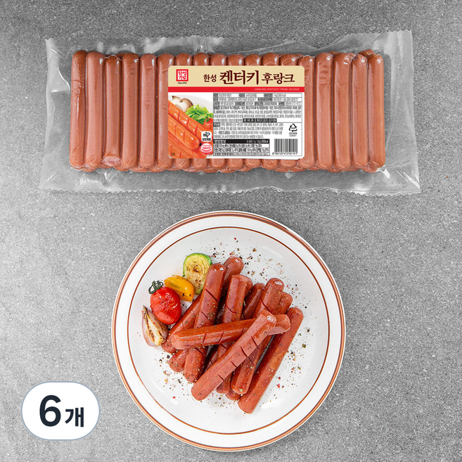 한성기업 켄터키 후랑크 H 소시지, 1kg, 6개