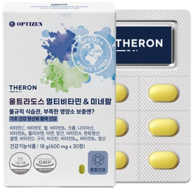 옵티젠 테론 울트라도스 멀티비타민 앤 미네랄 18g, 1개, 30정