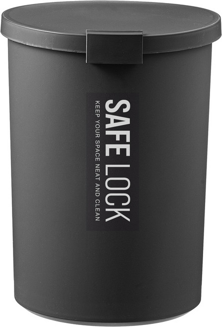 코멧 세이프락 밀폐 라운드 휴지통, 다크그레이