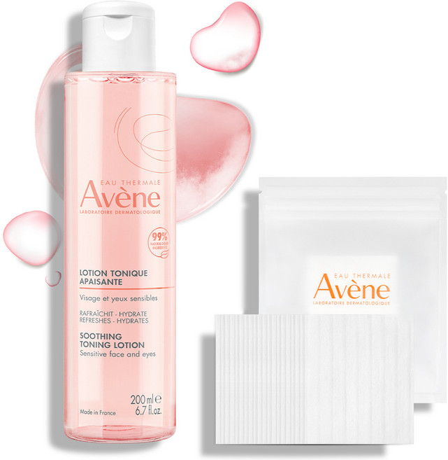 아벤느 수딩 토닝 로션 + 화장솜 20매, 200ml, 1개