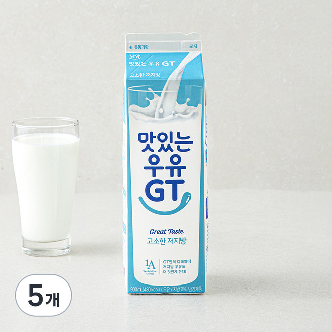 남양유업 맛있는우유GT 고소한 저지방우유, 900ml, 5개