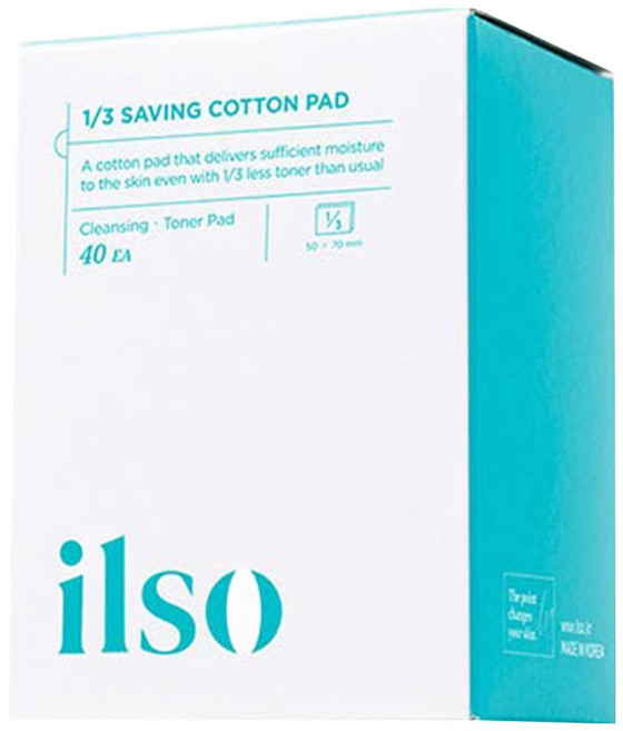 ilso 1/3 小資化妝棉, 40入, 1組