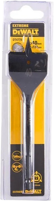 DEWALT 得偉 木工六角柄快速扁平鑽頭 DT4778 152 x 40mm, 1支