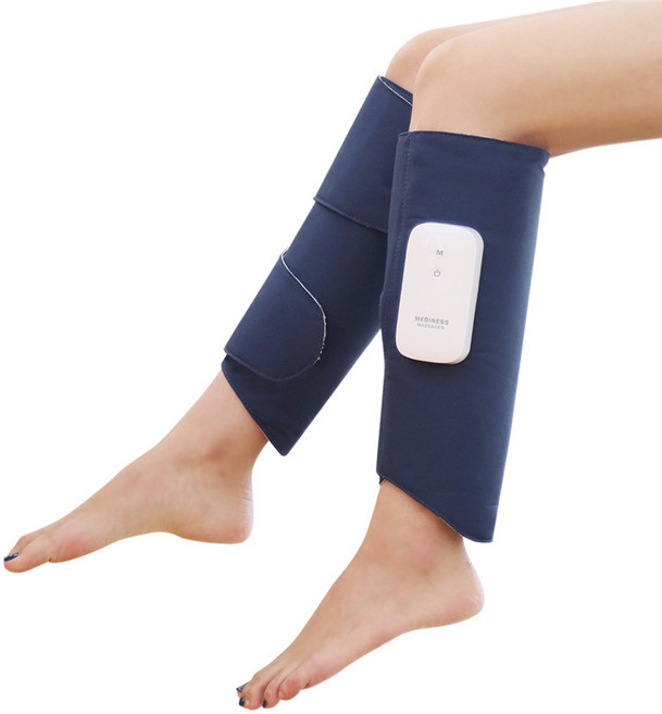 메디니스 무선 공기압 슬랜더 종아리 마사지기 MD-100, MD-1005, 네이비