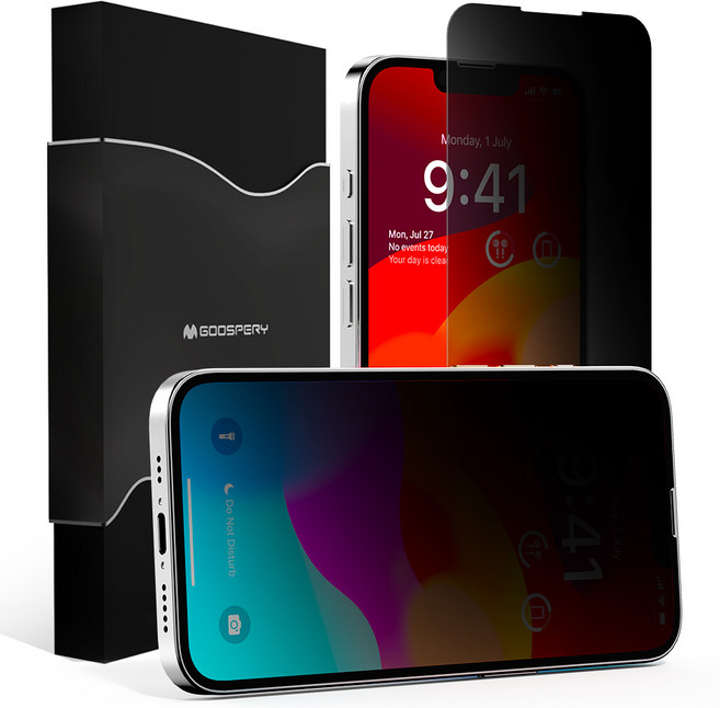 구스페리 프라이버 360도 보호 강화유리 액정보호 필름, 투명, 1개