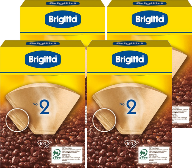 Brigitta 咖啡濾紙 No.2, 4個, 100入