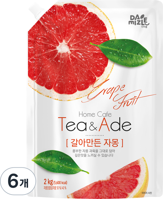 다미즐 갈아만든 자몽 액상차, 2kg, 1개입, 6개