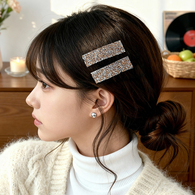 걸핀스 투톤큐빅 스퀘어 똑딱핀 053 2p