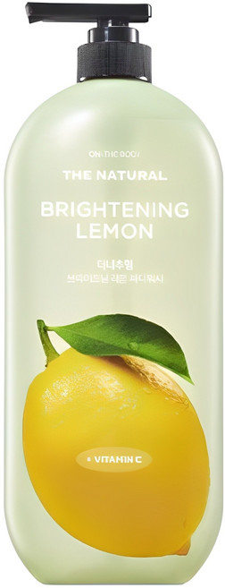 온더바디 더내추럴 브라이트닝 바디워시 레몬향, 900ml, 1개