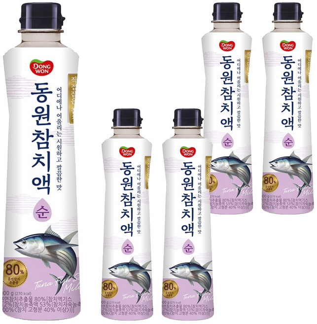 동원 참치액 순, 900g, 5개