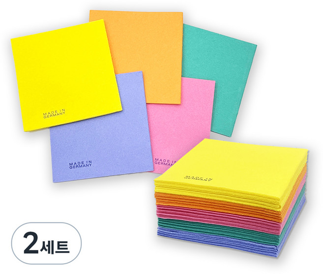 올리브조이 비스코스 100% 독일 부직포 오색행주 5종, 40개