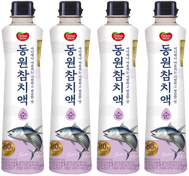 동원 동원참치액 순, 900g, 4개