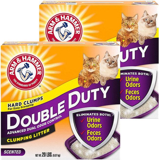 ARM&HAMMER 加強除臭貓砂, 清新香味, 9.07kg, 2盒