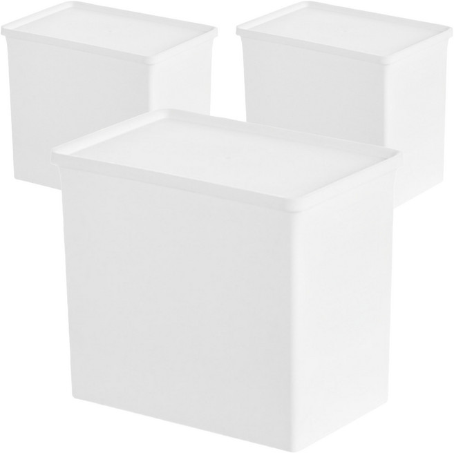 데일리홈 다용도 수납 정리 보관함, 화이트, 3개