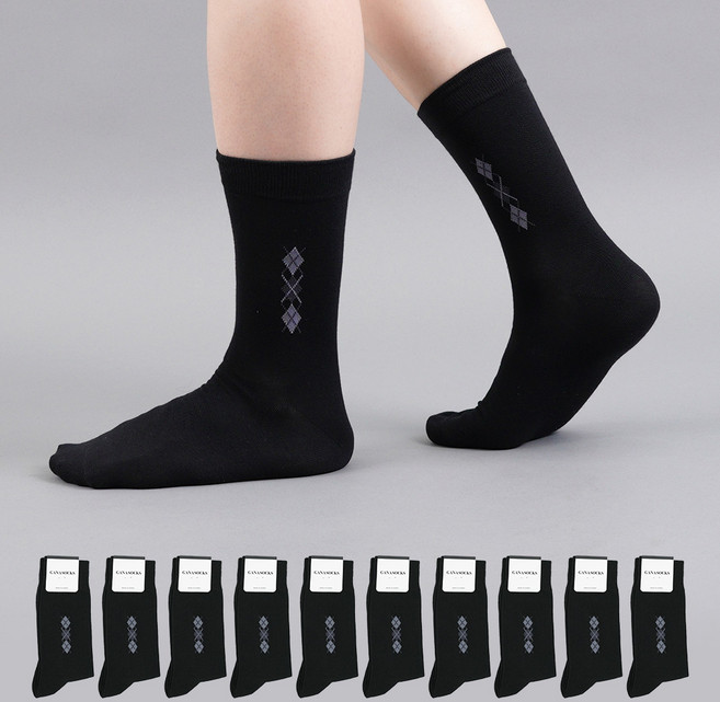 GANASOCKS 男士紳士西裝襪10雙組