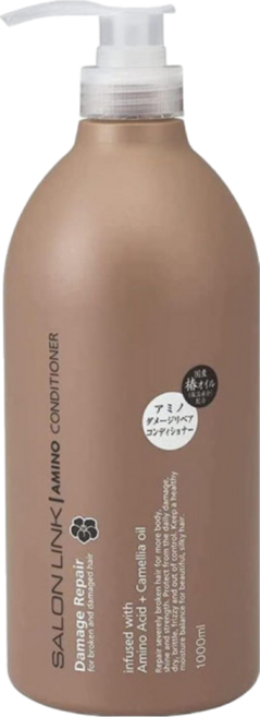 KUMANO 熊野油脂 氨基酸沙龍級修護椿花潤髮乳, 1L, 1瓶