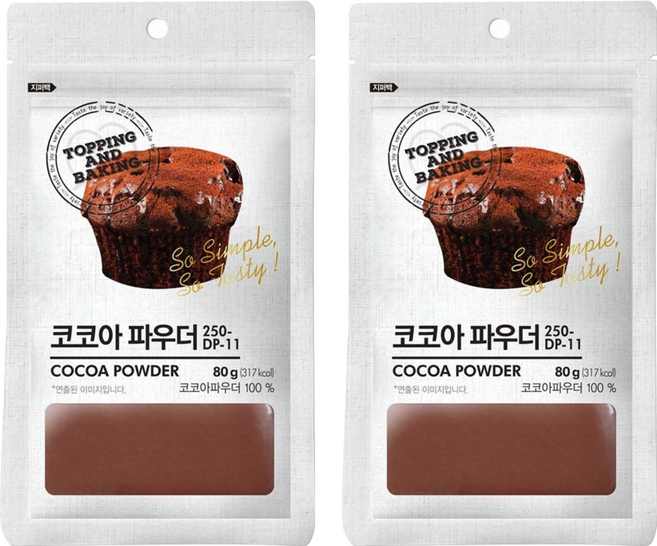 큐원 코코아 파우더, 80g, 2개