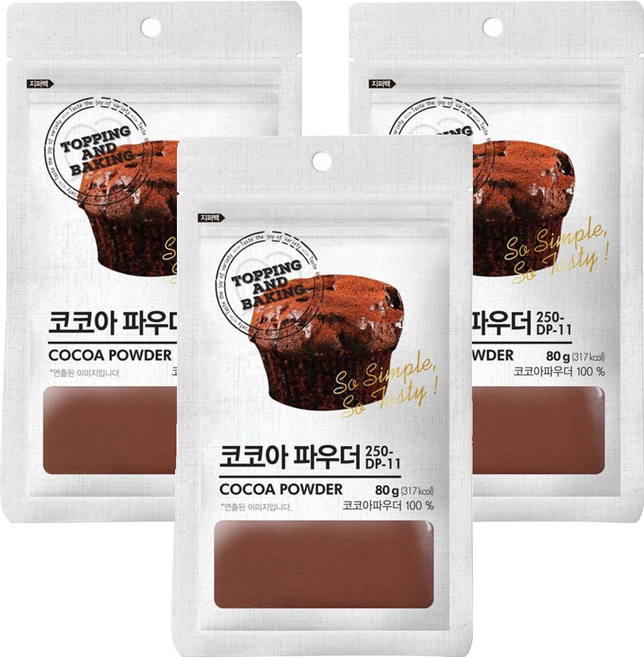 큐원 코코아 파우더, 80g, 3개