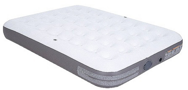 全自動雙人充氣加厚床墊 植絨 灰色