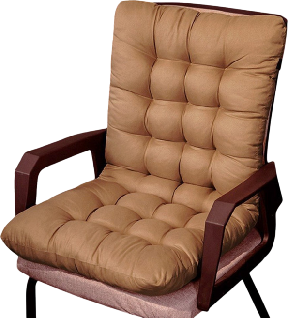 Mega 加厚四季舒適連體坐墊/椅墊 45x85cm 聚酯纖維+PP棉, 淺咖色